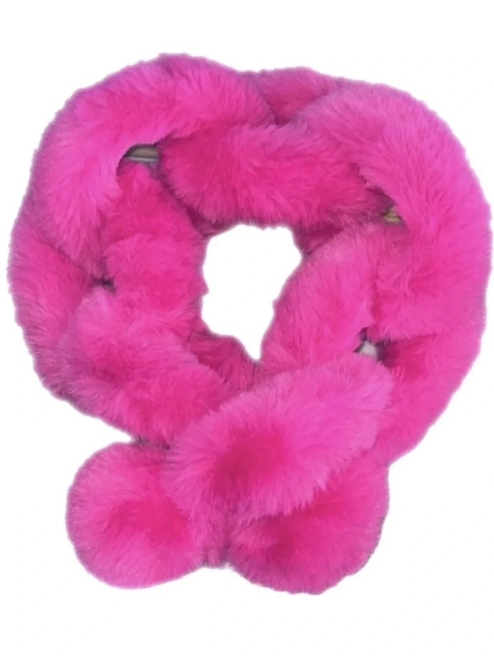 White House Black Market Pink Faux Fur neck warmer scarf